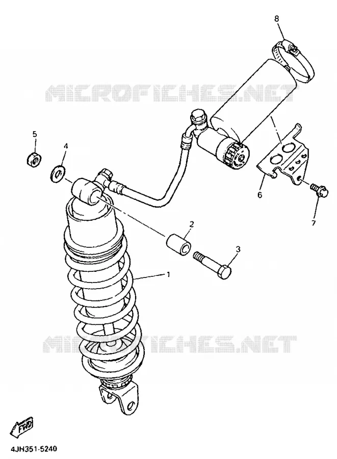 REAR SHOCK ABSORBER Yamaha MOTO 600 1995 FZR  FZR600R