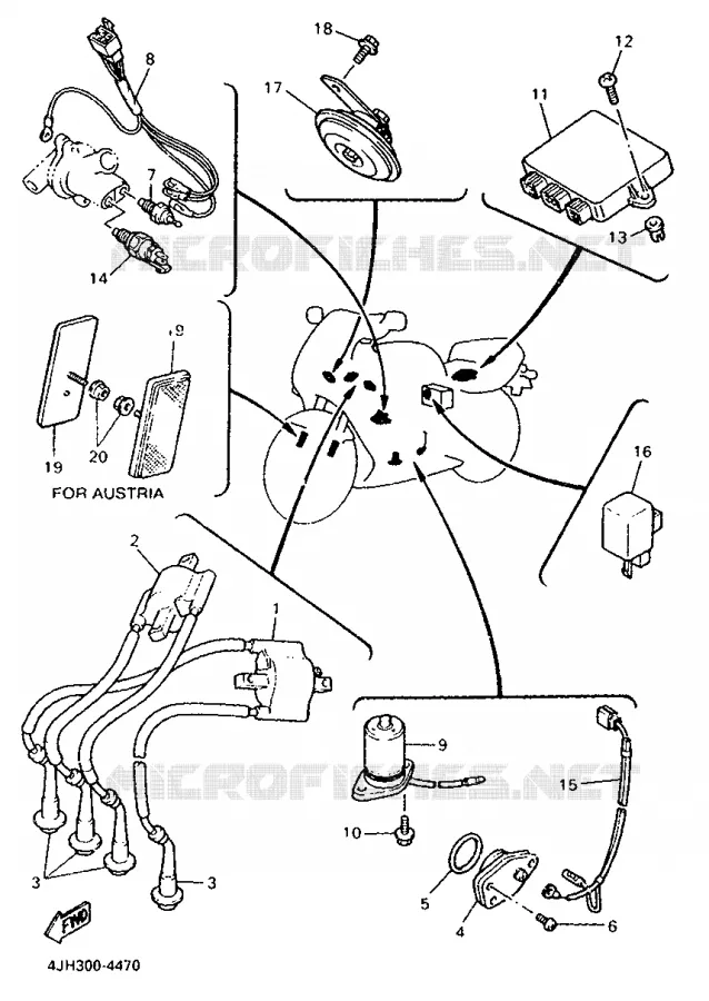 ELECTRICAL 1 Yamaha MOTO 600 1995 FZR  FZR600R