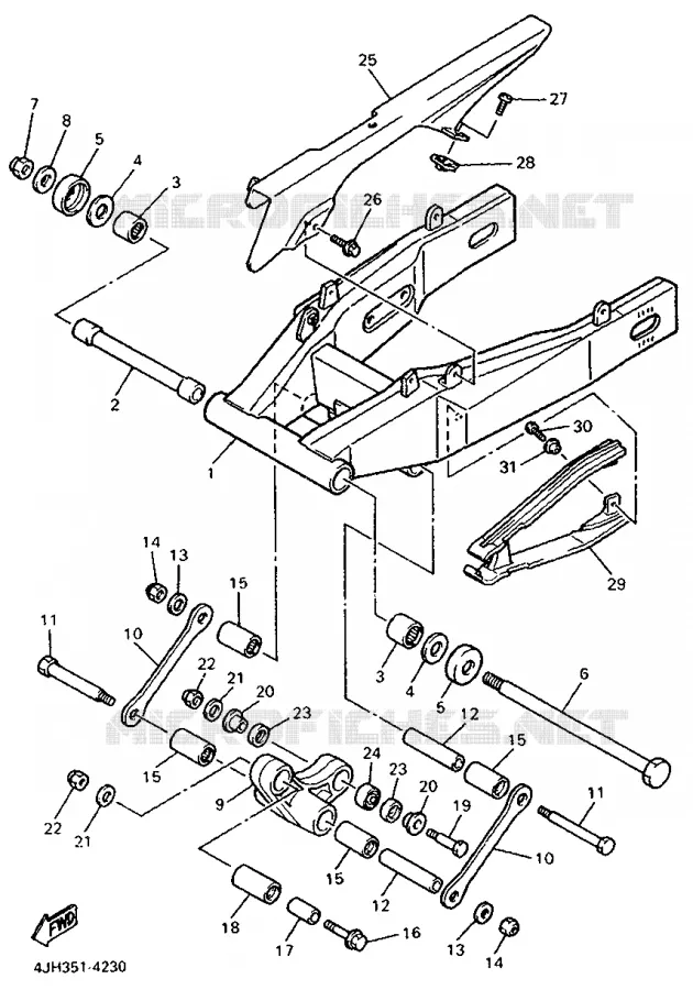 SWINGARM Yamaha MOTO 600 1994 FZR  FZR600R (72.1KW