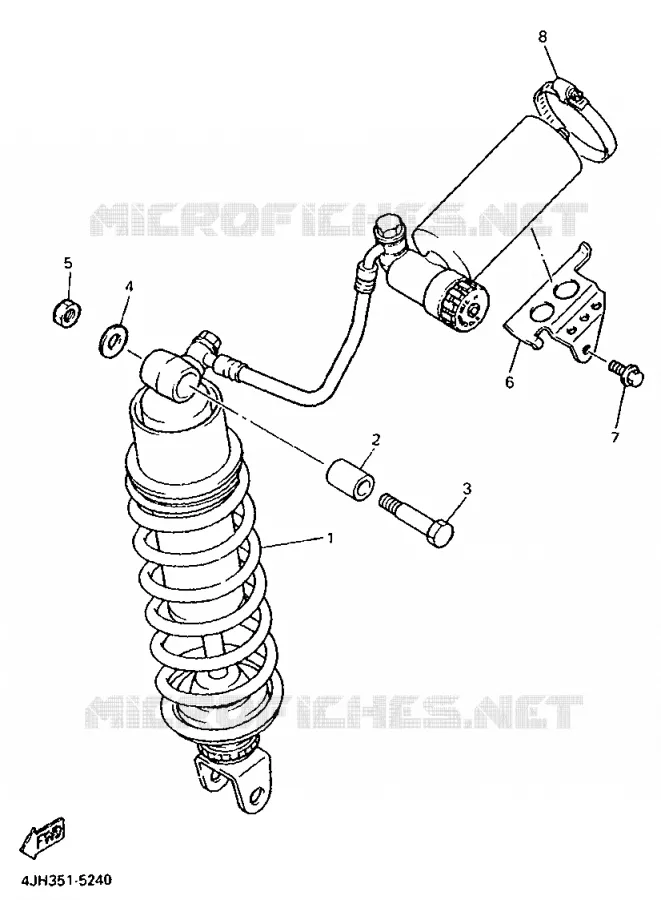 REAR SHOCK ABSORBER Yamaha MOTO 600 1995 FZR  FZR600R (72.1KW