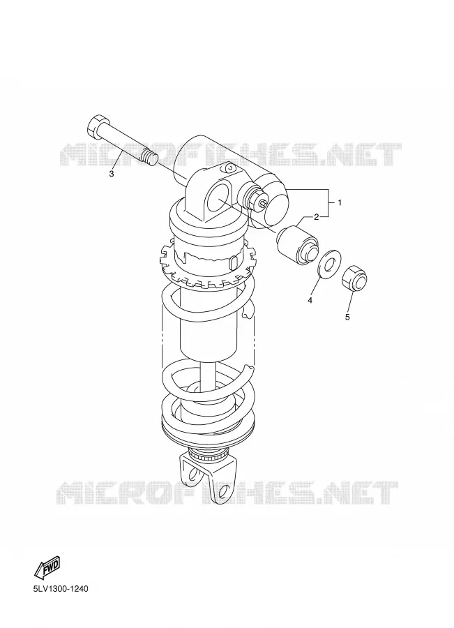 REAR SHOCK ABSORBER Yamaha MOTO 1000 2001 FAZER  FZS1000
