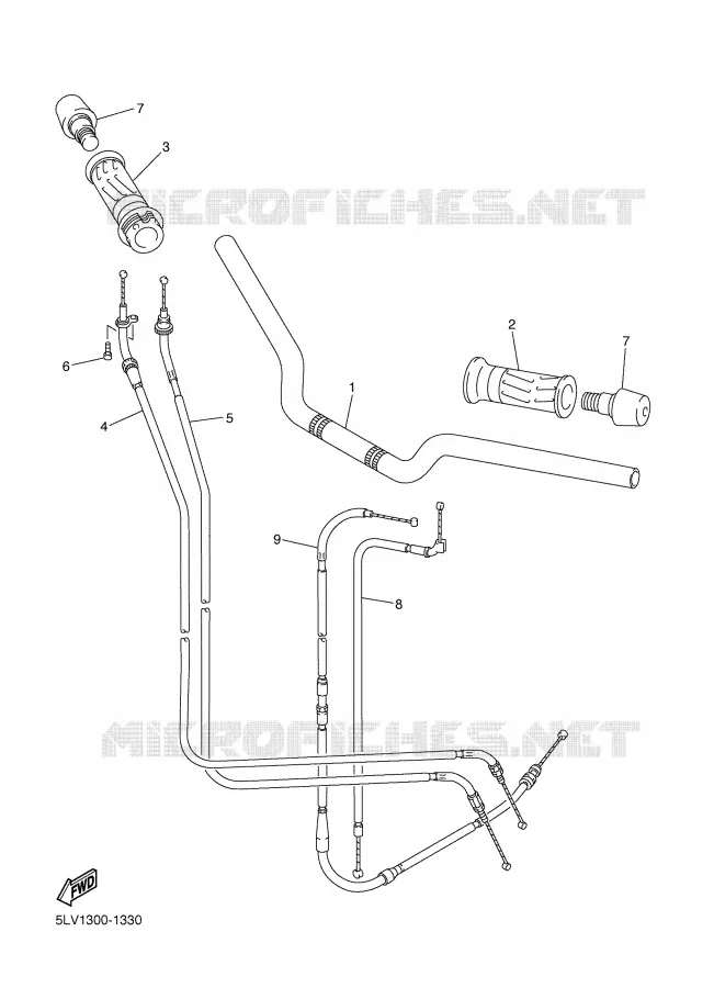 HANDLEBAR & CABLES Yamaha MOTO 1000 2001 FAZER  FZS1000