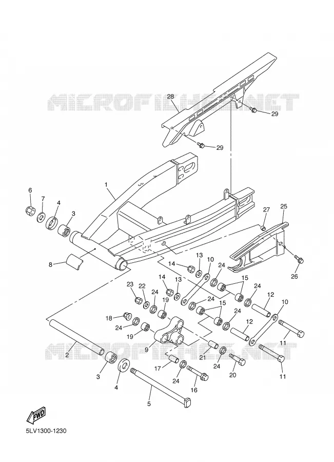 SWINGARM Yamaha MOTO 1000 2002 FAZER  FZS1000