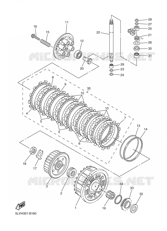 STARTER CLUTCH Yamaha MOTO 1000 2004 FAZER  FZS1000 FAZER