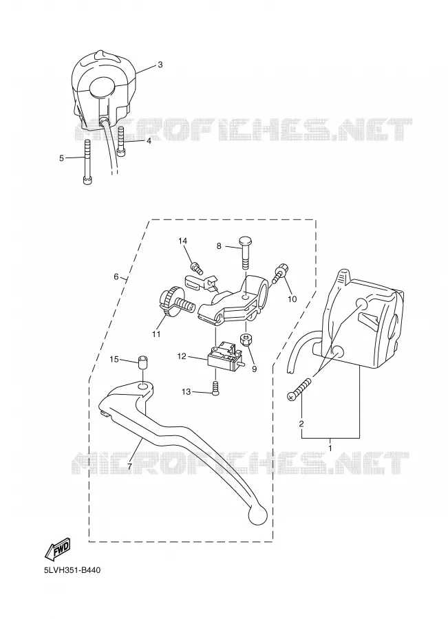 HANDLE SWITCH / LEVER Yamaha MOTO 1000 2004 FAZER  FZS1000 FAZER
