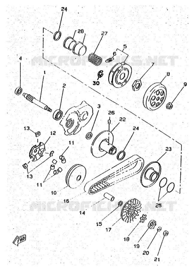 STARTER CLUTCH Yamaha SCOOTER 50 1998 ROCKET  CW50RSP