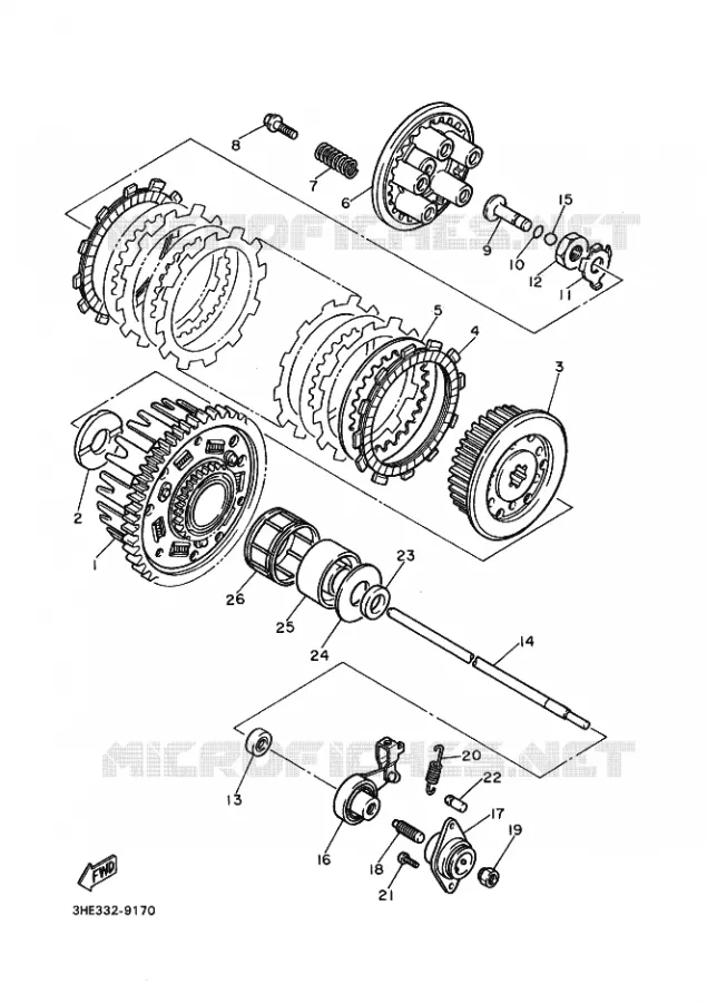 STARTER CLUTCH Yamaha MOTO 600 1997 FZR GENESIS  FZR600 GENESIS