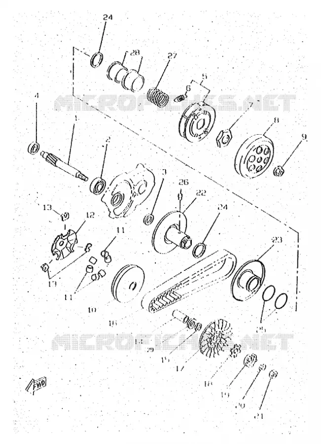 STARTER CLUTCH Yamaha SCOOTER 50 1997 ROCKET  CW50RSP