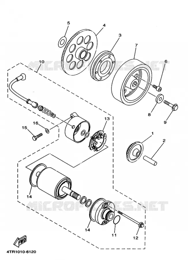 STARTER CLUTCH Yamaha MOTO 650 1997 DRAGSTAR  XVS650 DRAGSTAR