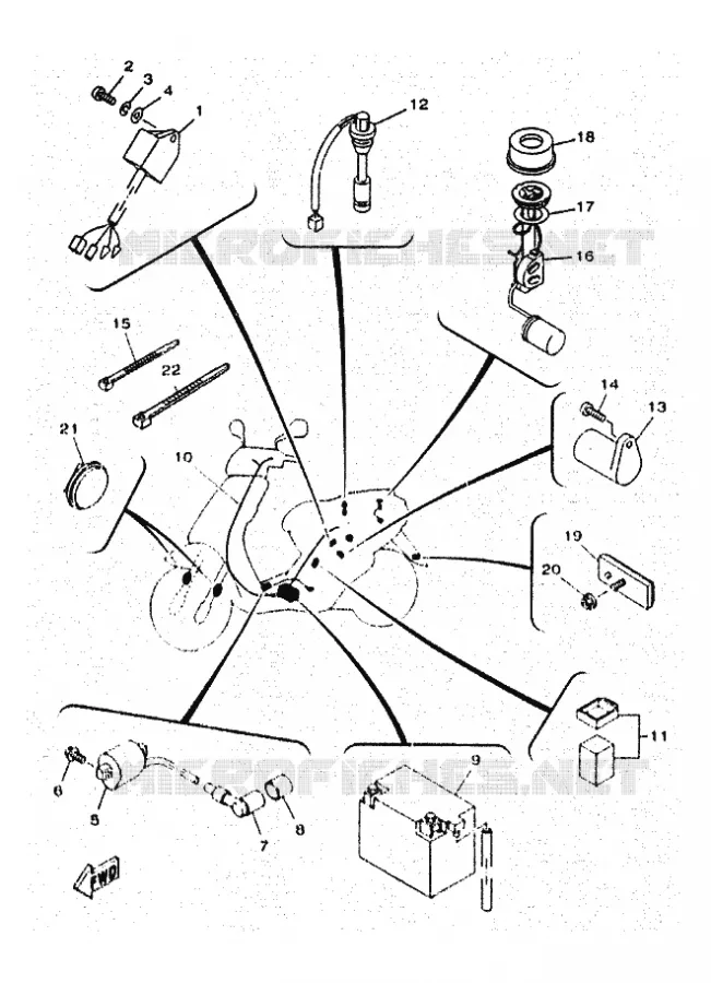 ELECTRICAL 2 Yamaha SCOOTER 50 1997 OVETTO  YN50 OVETTO