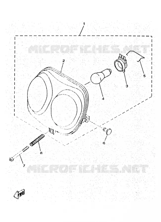 HEADLIGHT Yamaha SCOOTER 50 1997 OVETTO  YN50 OVETTO
