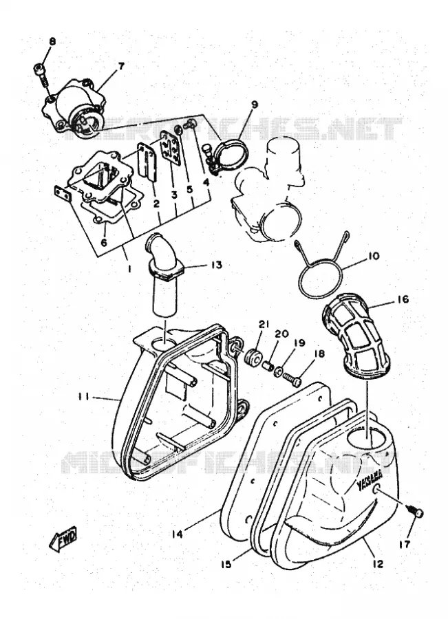 INTAKE Yamaha SCOOTER 50 1997 OVETTO  YN50 OVETTO