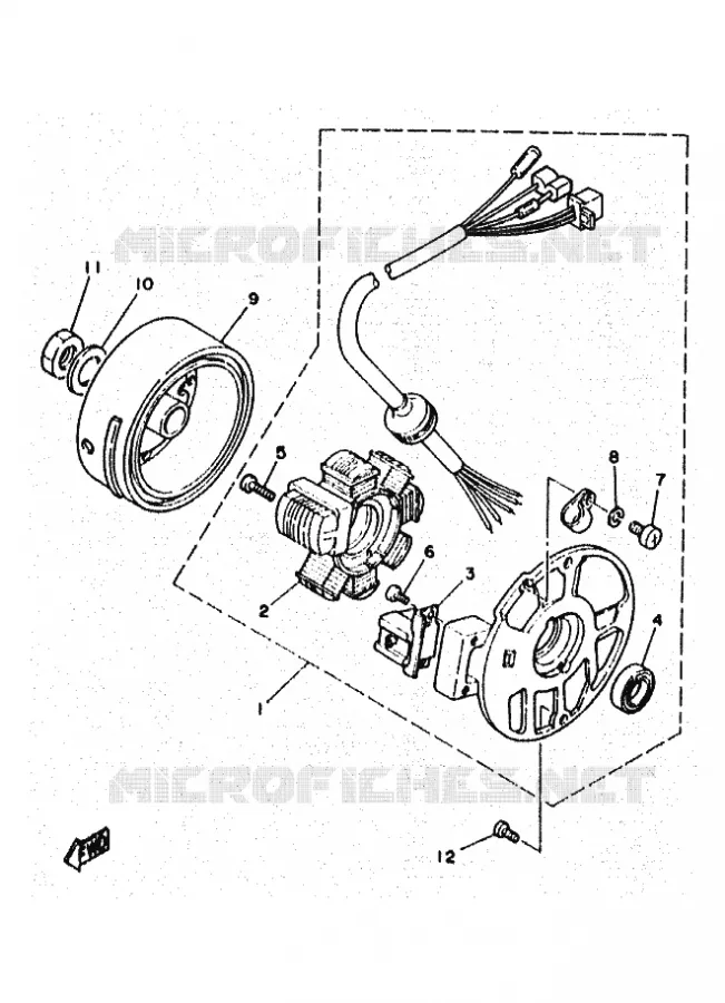 IGNITION Yamaha SCOOTER 50 1997 OVETTO  YN50 OVETTO