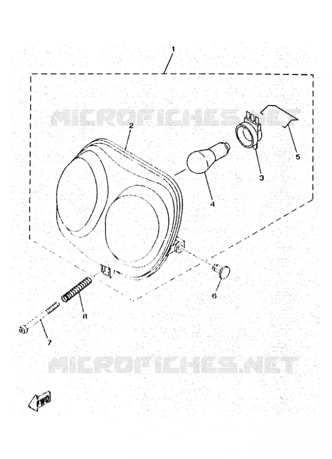 HEADLIGHT Yamaha SCOOTER 50 1997 OVETTO  YN50 OVETTO