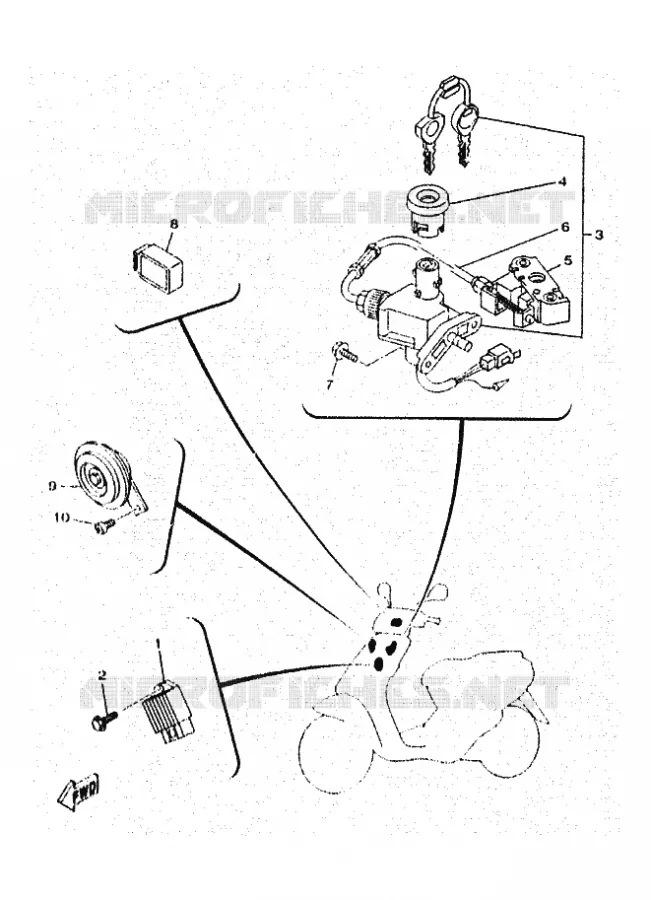 ELECTRICAL 1 Yamaha SCOOTER 50 1997 OVETTO  YN50 OVETTO