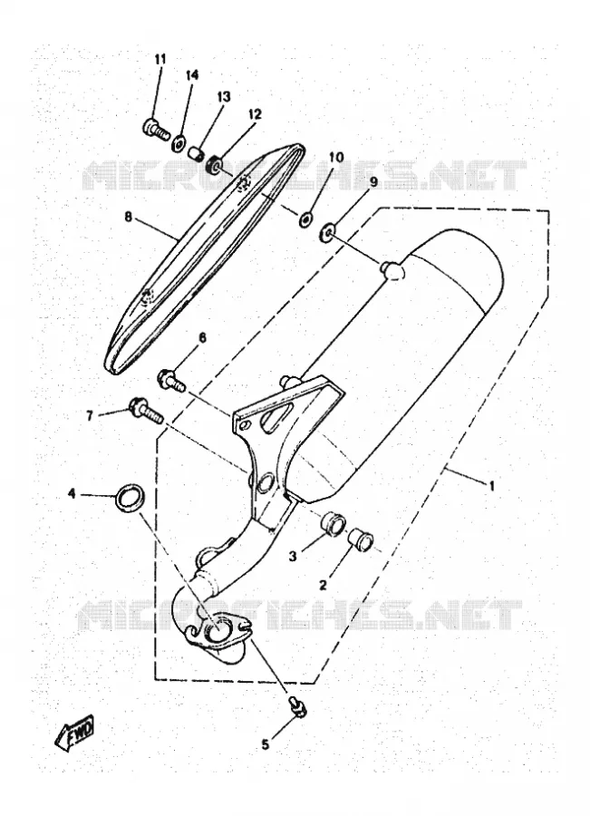 EXHAUST Yamaha SCOOTER 50 1997 OVETTO  YN50 OVETTO