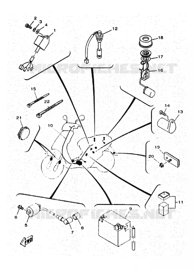 ELECTRICAL 2 Yamaha SCOOTER 50 1997 OVETTO  YN50 OVETTO