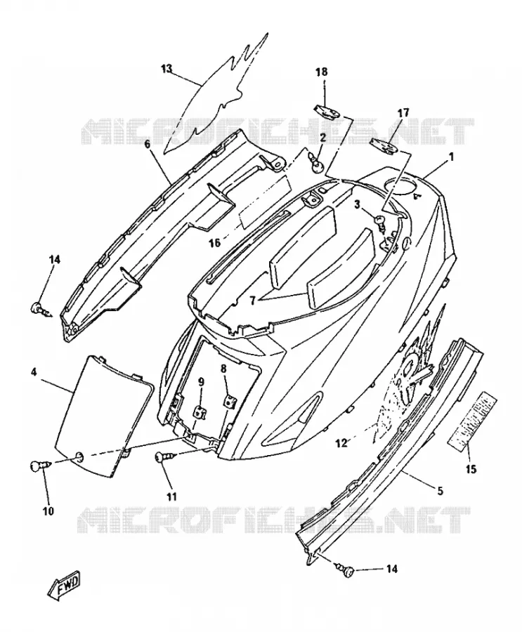 SIDE COVER Yamaha SCOOTER 50 1996 JOG R  CY50R JOG R