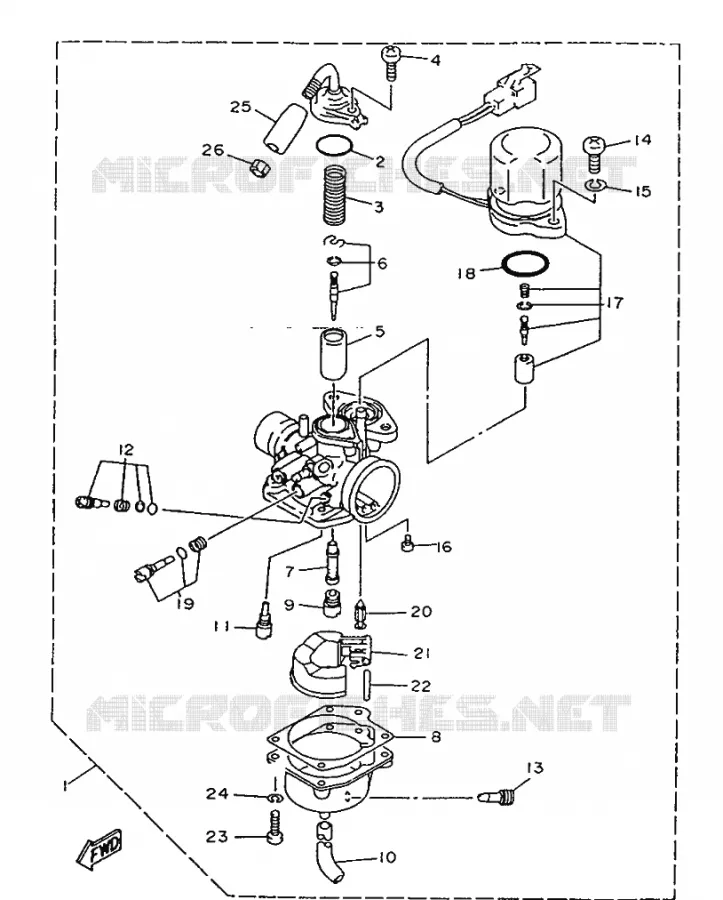 CARBURETOR Yamaha SCOOTER 50 1996 JOG R  CY50R JOG R