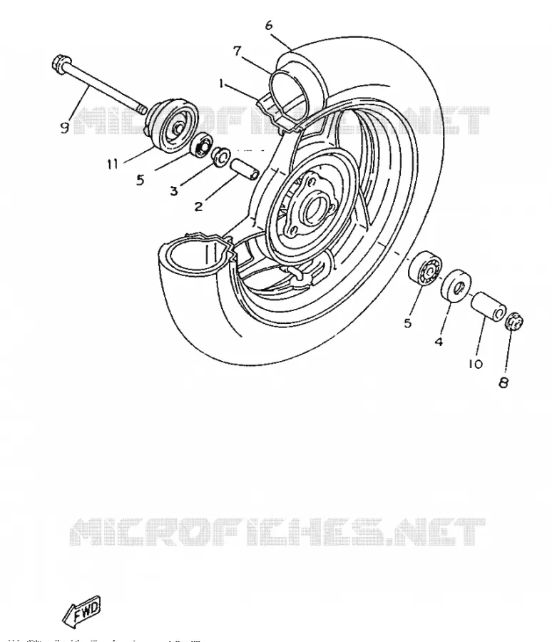 FRONT WHEEL Yamaha SCOOTER 50 1996 JOG R  CY50R JOG R