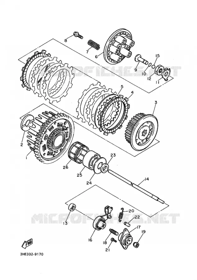 STARTER CLUTCH Yamaha MOTO 600 1996 FZR GENESIS  FZR600 FZR600RH GENESIS