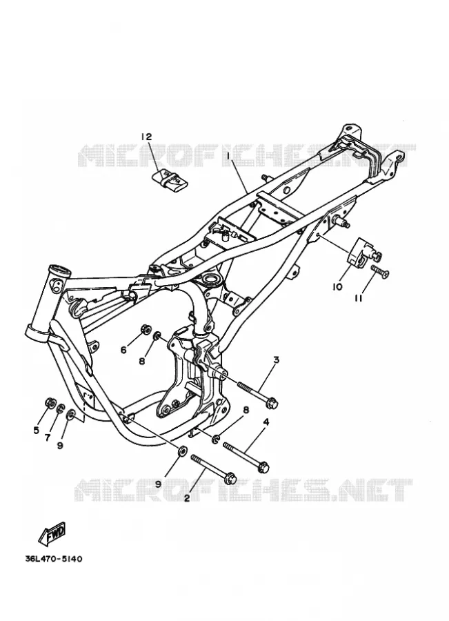 FRAME Yamaha MOTO 100 1996 RX  RX100