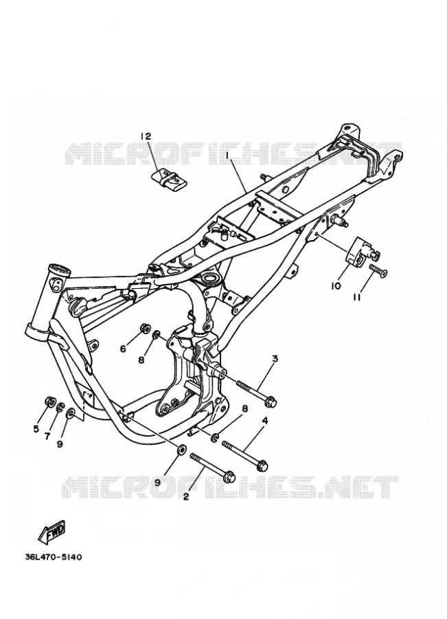 FRAME Yamaha MOTO 100 1996 RX  RX100