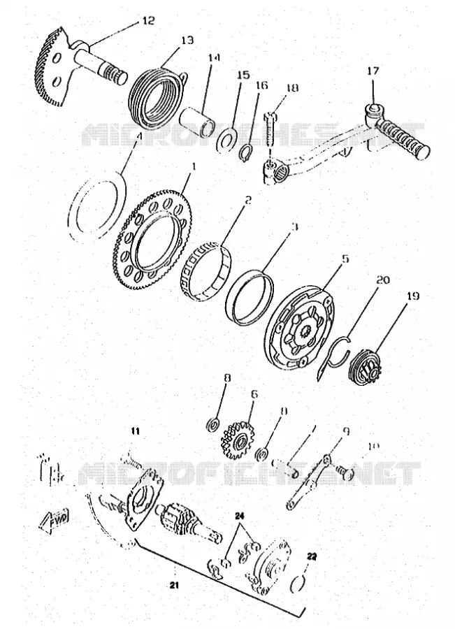 KICK STARTER Yamaha SCOOTER 50 1996 ROCKET  CW50RSP