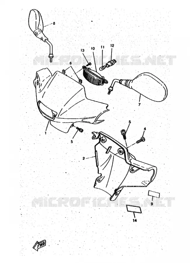 COWLING 1 Yamaha SCOOTER 50 1996 ROCKET  CW50RSP