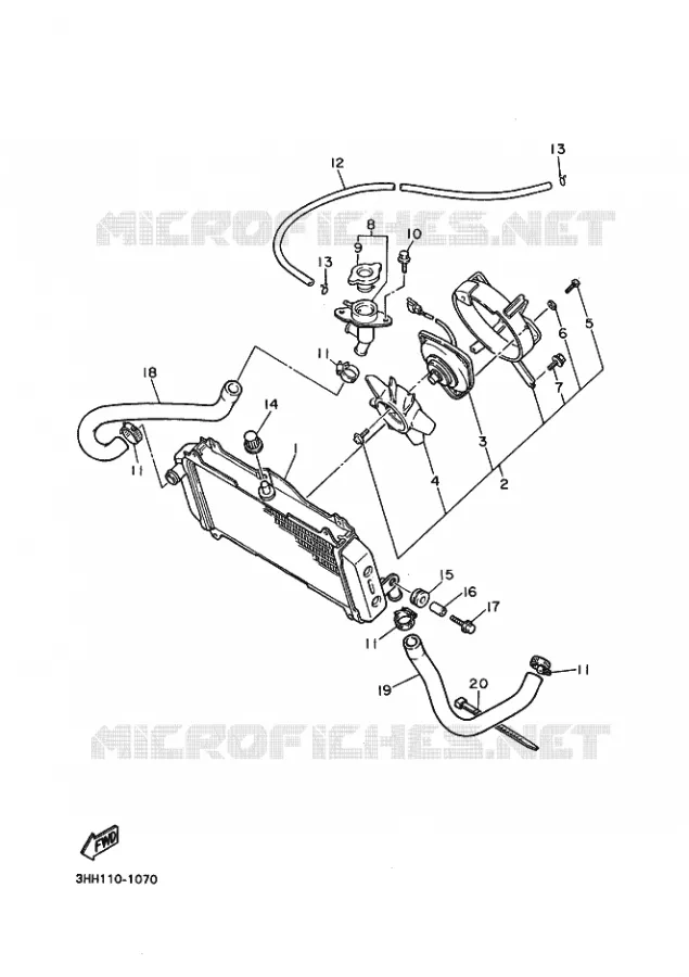 RADIATOR / HOSES Yamaha MOTO 600 1995 FZR GENESIS  FZR600 FZR600RG GENESIS