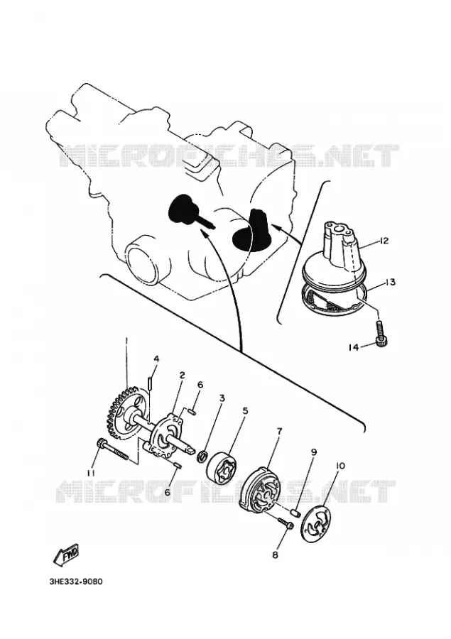 OIL PUMP Yamaha MOTO 600 1995 FZR GENESIS  FZR600 FZR600RG GENESIS