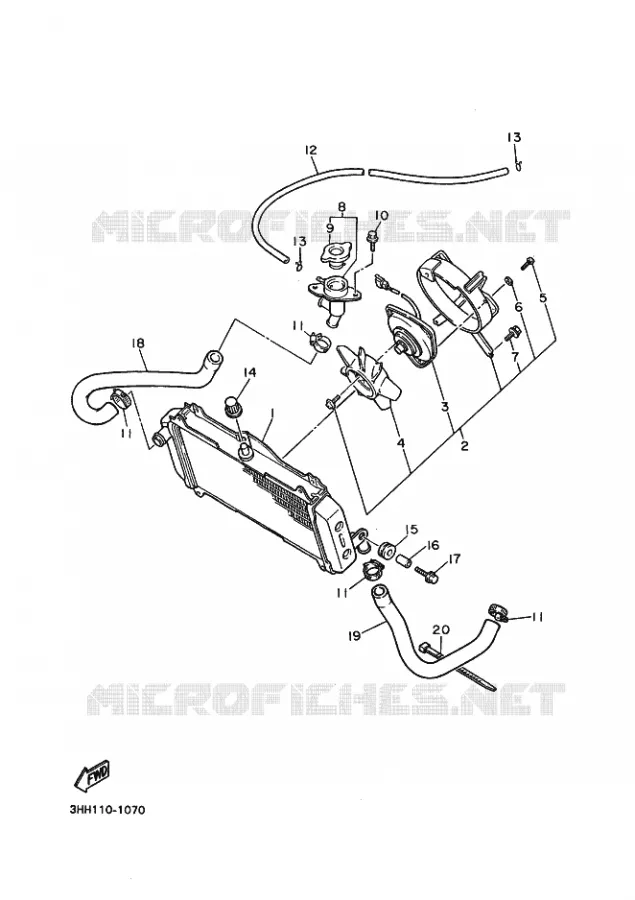 RADIATOR / HOSES Yamaha MOTO 600 1995 FZR GENESIS  FZR600 FZR600RG GENESIS