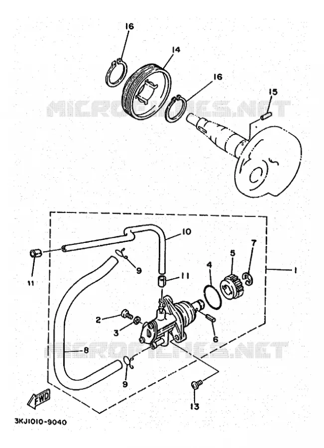 OIL PUMP Yamaha SCOOTER 50 1995 ZEST  YE50