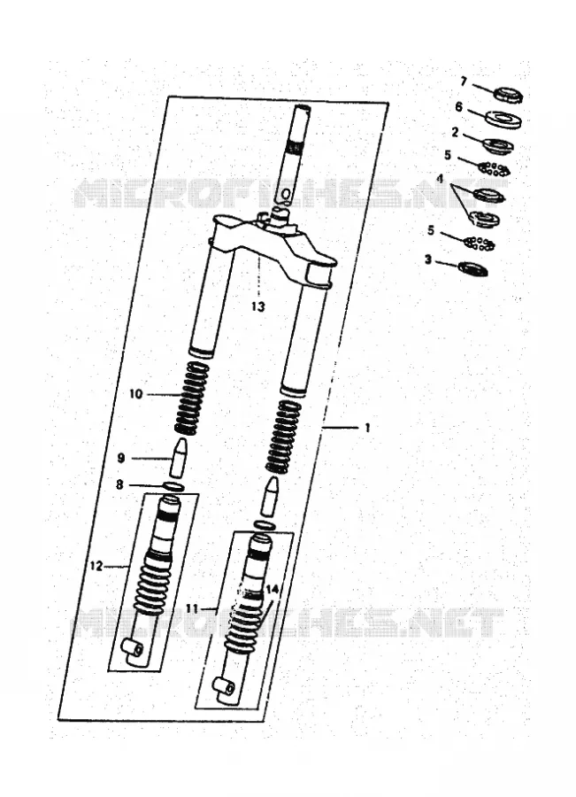 FRONT FORK Yamaha SCOOTER 50 1994 BOOSTER  CW50