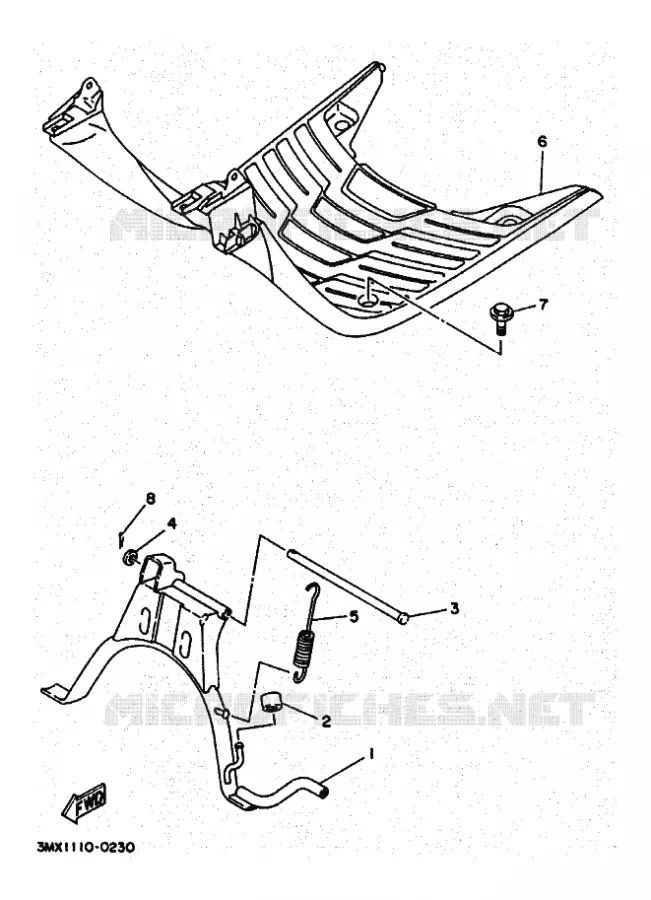 STAND / FOOTREST Yamaha SCOOTER 50 1994 BOOSTER  CW50
