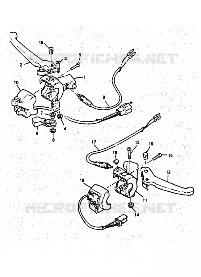 HANDLE SWITCH / LEVER Yamaha SCOOTER 50 1994 BOOSTER  CW50