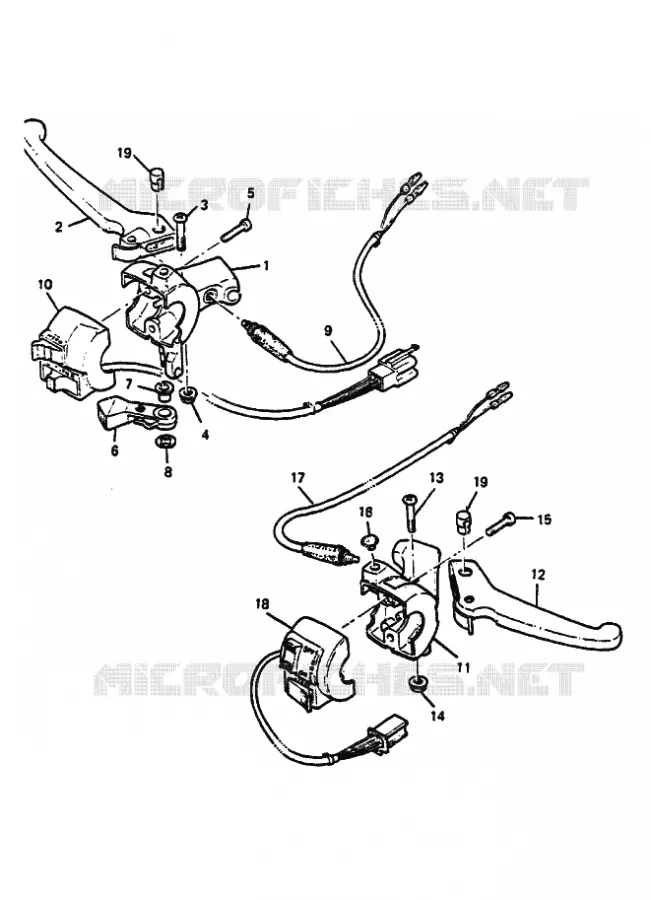HANDLE SWITCH / LEVER Yamaha SCOOTER 50 1993 BOOSTER  CW50