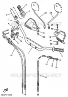HANDLEBAR & CABLES for Yamaha TT 1990