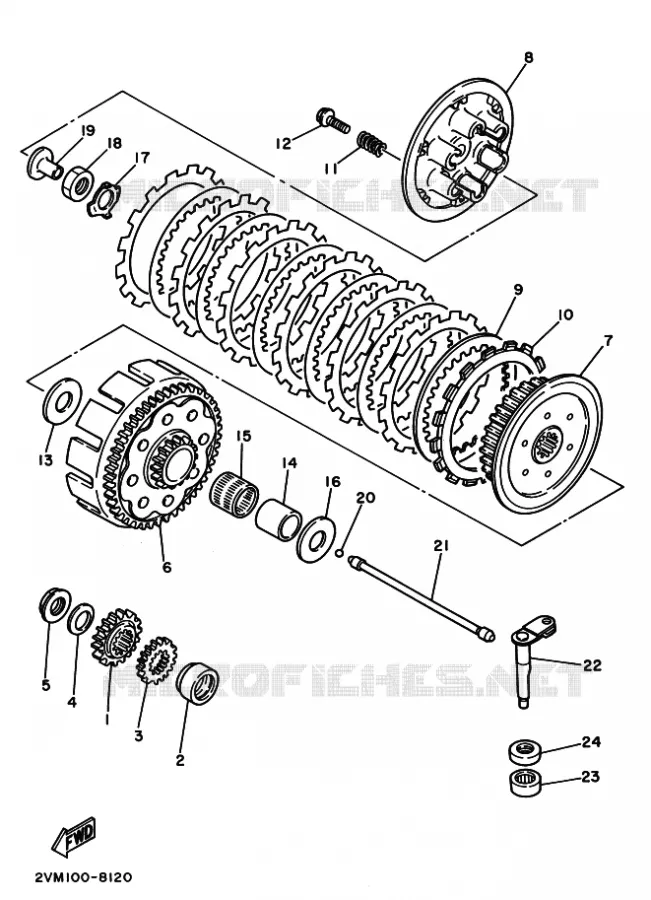 STARTER CLUTCH Yamaha MOTO 250 1989 YZ  YZ250