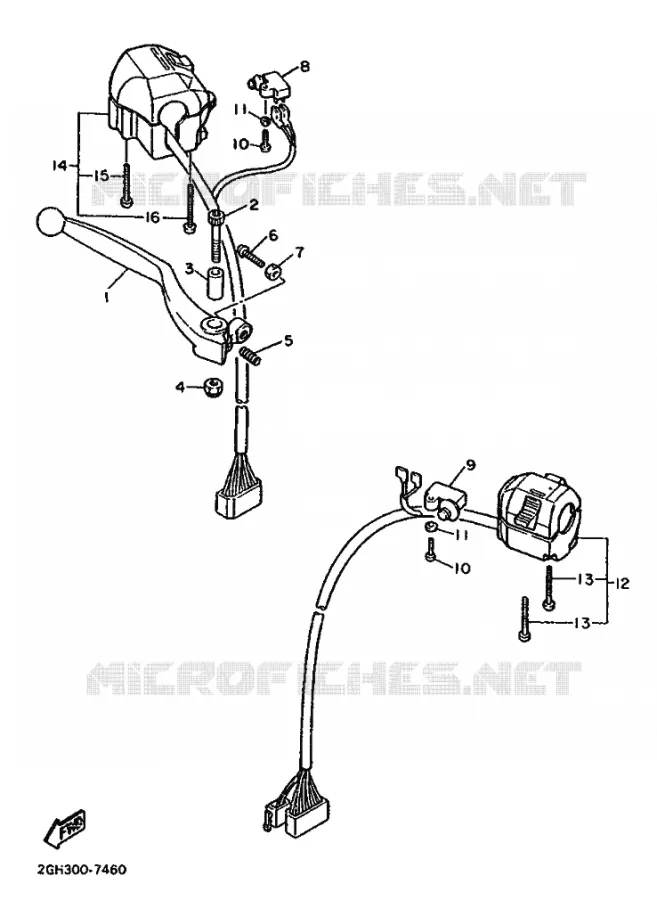SWITCH / LEVER Yamaha MOTO 1000 1987 FZR  FZR1000