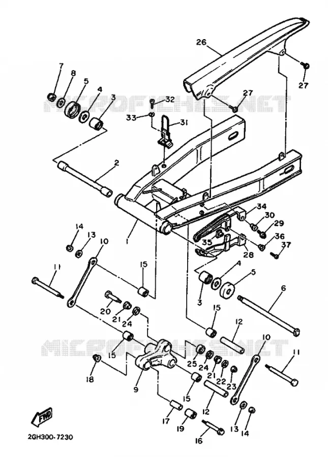 SWINGARM Yamaha MOTO 1000 1987 FZR  FZR1000