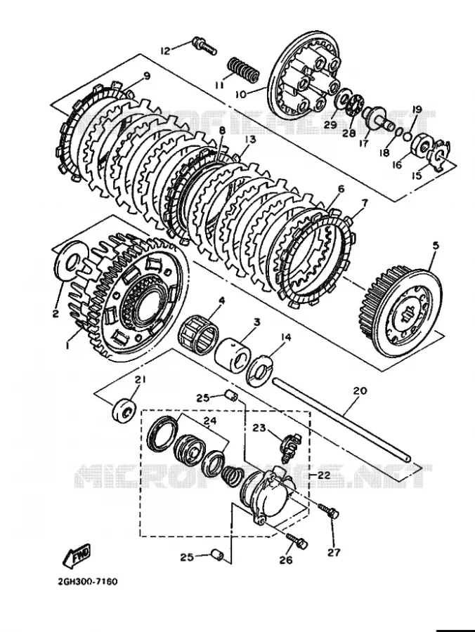 STARTER CLUTCH Yamaha MOTO 1000 1987 FZR  FZR1000