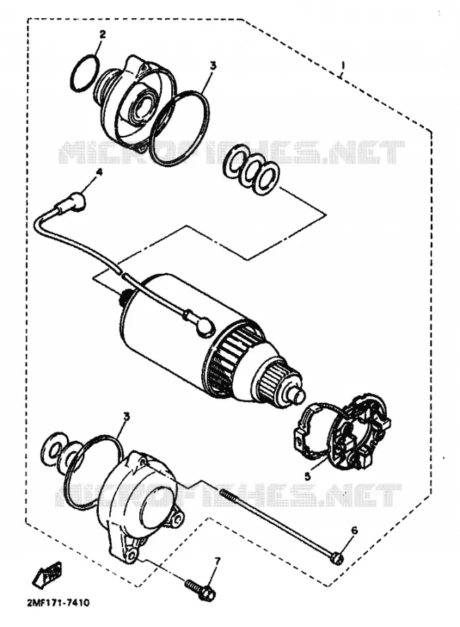 STARTER MOTOR Yamaha MOTO 1000 1987 FZR  FZR1000