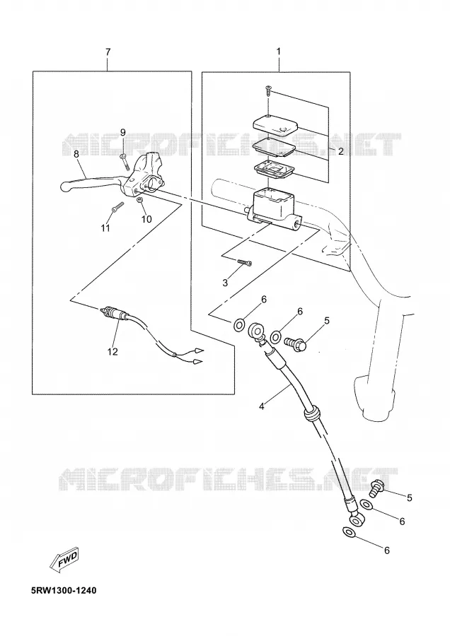 FRONT MASTER CYLINDER Yamaha SCOOTER 50 2007 JOG  CS50Z