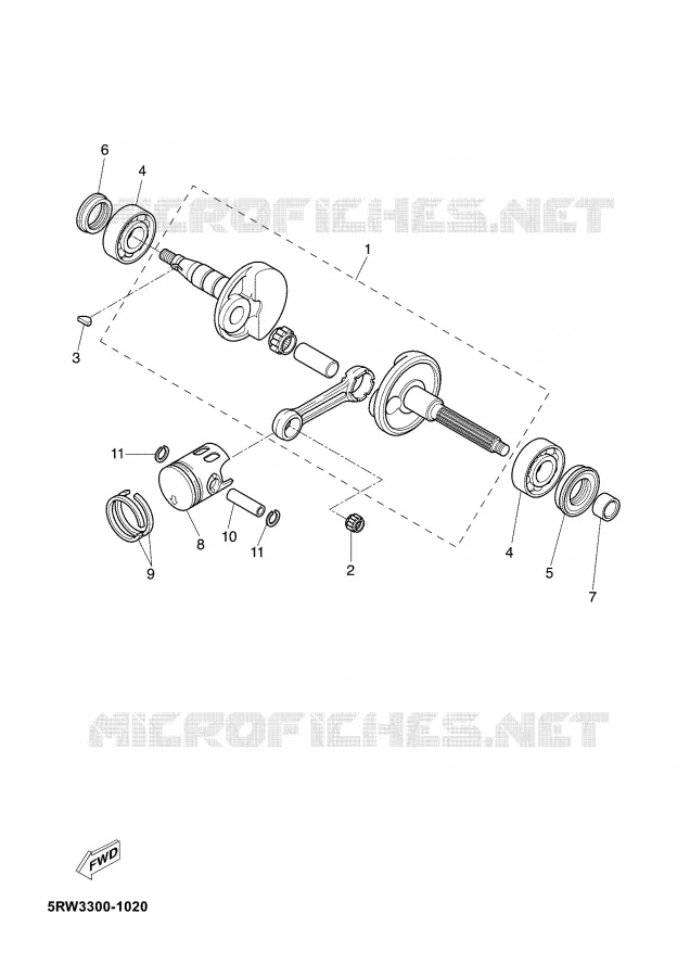 CRANKSHAFT / PISTON Yamaha SCOOTER 50 2007 JOG  CS50Z