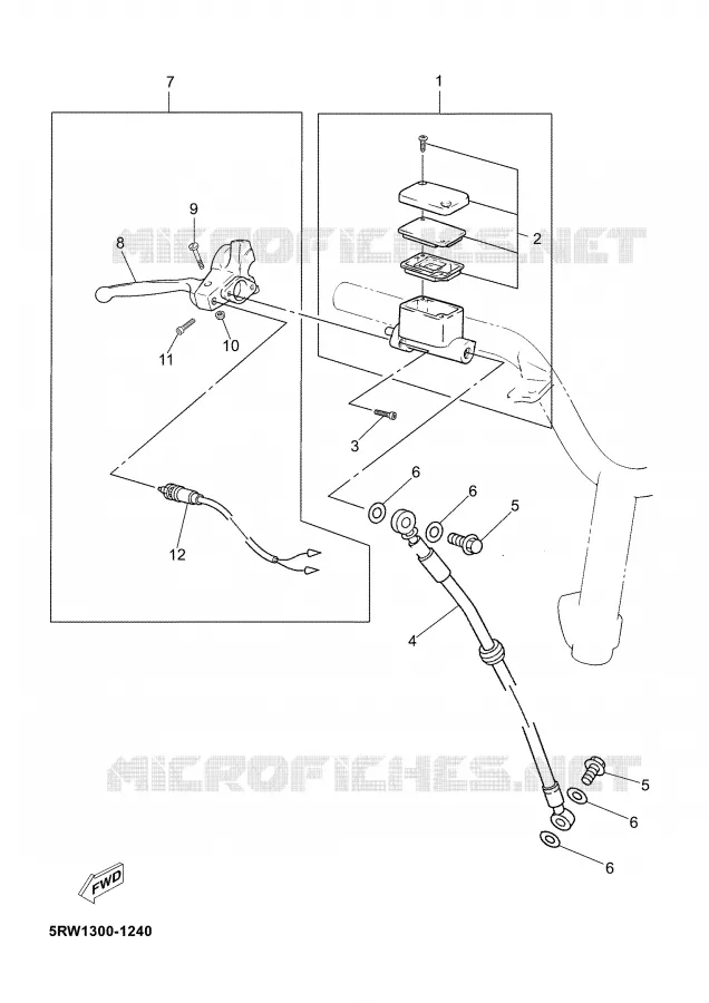 FRONT MASTER CYLINDER Yamaha SCOOTER 50 2007 JOG  CS50Z