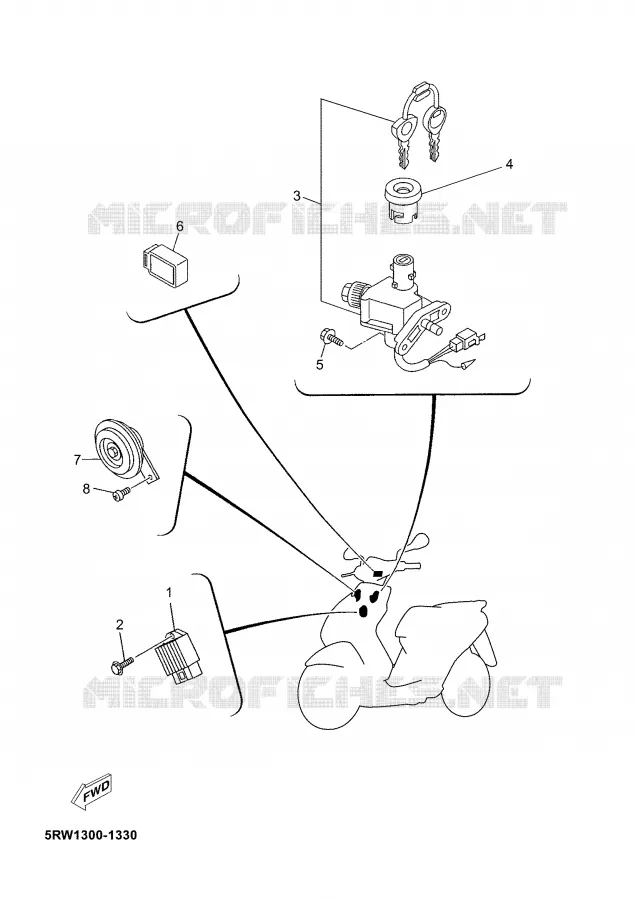ELECTRICAL 1 Yamaha SCOOTER 50 2003 JOG  CS50Z JOG RR