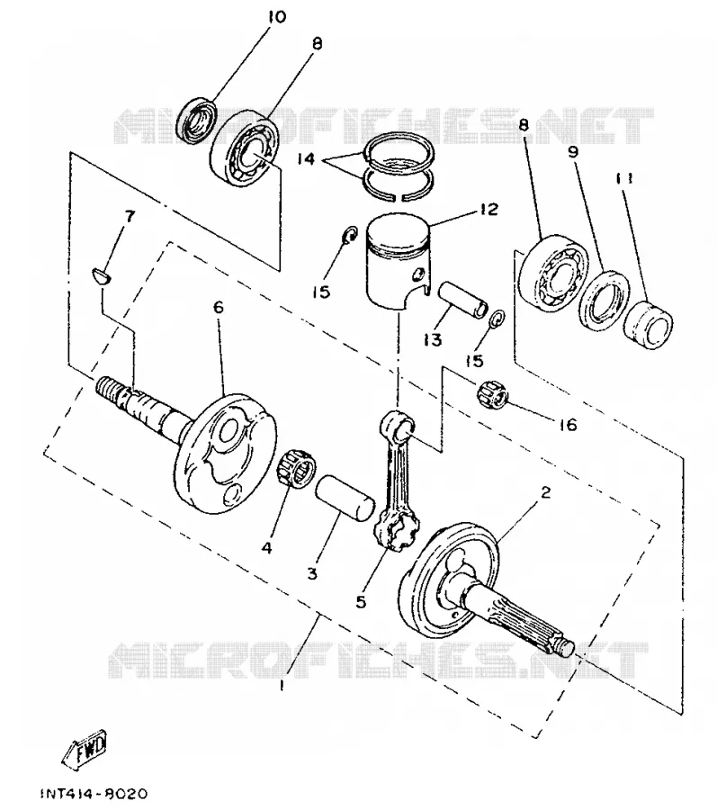 CRANKSHAFT / PISTON Yamaha SCOOTER 50 1990 CT  CT50S