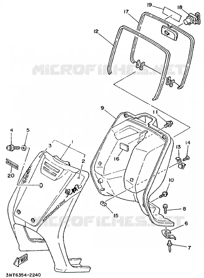 LEG SHIELD Yamaha SCOOTER 50 1990 CT  CT50S