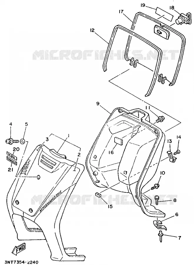 LEG SHIELD Yamaha SCOOTER 50 1990 CT  CT50S